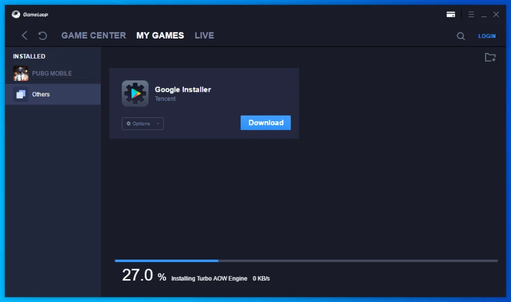 Gameloop 10 Google installer by Tencent