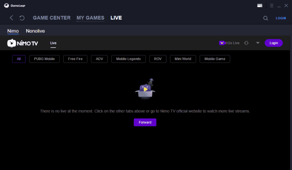 Nimo Live TV on Gameloop