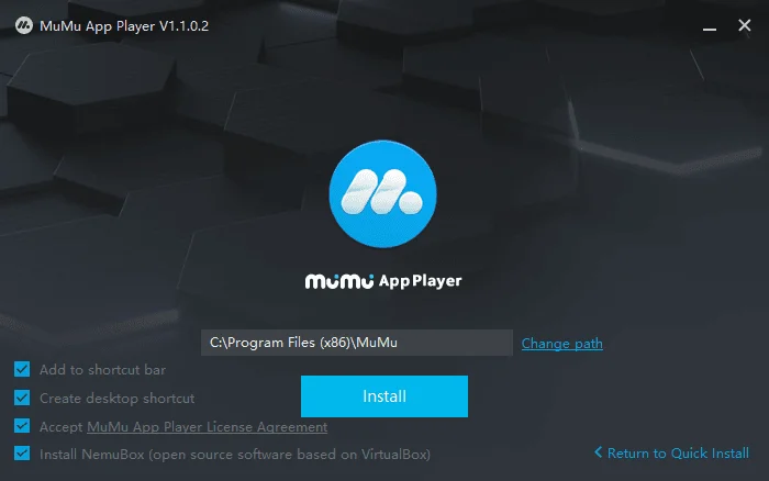 MuMu Player 8 4 Custom install options
