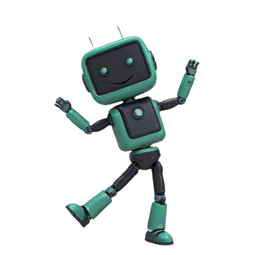 A variant of Android bot dancing with PC face.